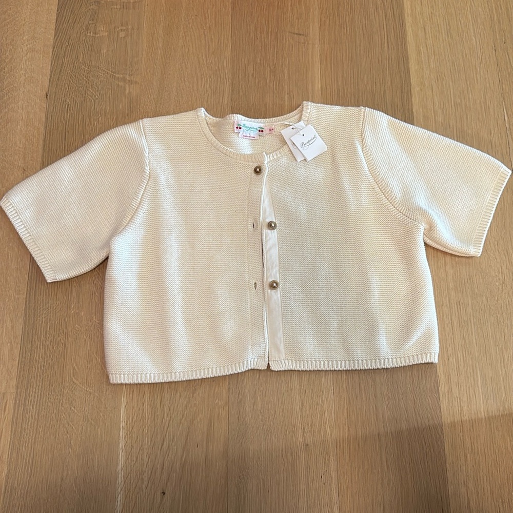 Bonpoint short sleeve knit cardigan size 12